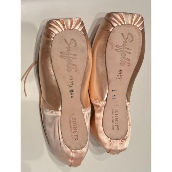 Suffolk Signet Pointe Ballet Shoes NEW 5 XX Light Shank England  US 7 NEW - Picture 6 of 10